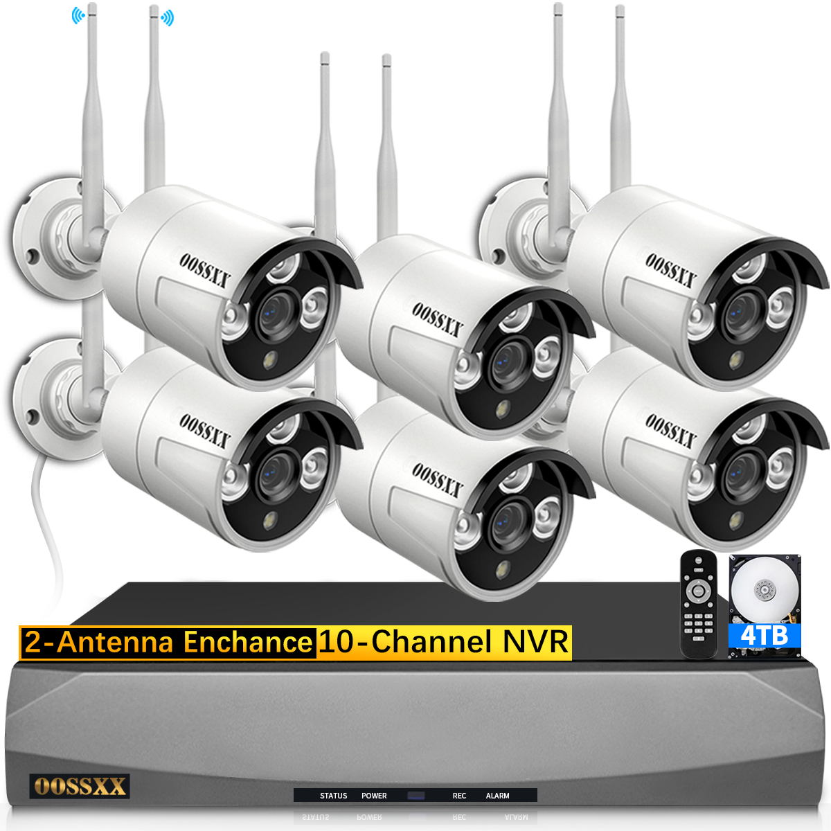 6pcs 3.0MP outdoors WiFi IP Cameras Kit Camera System OOSSXX