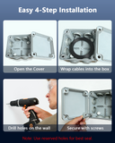 Load image into Gallery viewer, Universal Electrical Junction Box, IP65 Waterproof Dust Proof Project Boxes, ABS Plastic Electric Enclosure, Hide Cable for Outdoor Wall Mount