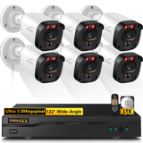 Load image into Gallery viewer, OOSSXX Surveillance Dvr Kits, 5MP Definition Wired Cameras for Home Security,1TB Hard Drive Included