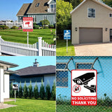 Load image into Gallery viewer, No Trespassing Reflective Video Surveillance Yard Sign, Aluminum Home Security Sign with Stakes, Anti-UV, Rustproof, Waterproof, 9*7inch