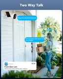 Cargar imagen en el visor de la galería, Sistema de cámara de seguridad inalámbrica para exteriores con energía solar y doble lente sin cables OOSSXX (sistema de cámaras de videovigilancia con batería y WiFi)