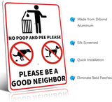 Load image into Gallery viewer, NO POOP AND PEE PLEASE Sign, Pick Up After Your Dog Sign, Yard Sign With Stakes, Warning Signs With Aluminum Stake, No Dog Poop Sign For Yard, Keep Off Grass Signs, Outdoor Garden Clean Up After Your Dog Sign, 10 * 7inch.