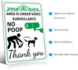 Load image into Gallery viewer, NO POOP Reflective Yard Warning Sign, Aluminum outdoor Security Sign with Stakes, Anti-UV, Rustproof, Waterproof, 10 * 7inch