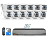 Load image into Gallery viewer, 4K 8MP 6-Camera Dual Lens PTZ PoE Security Camera System – 350° Pan/Tilt, AI Auto Tracking, 2-Way Audio, Wired Outdoor NVR Kit