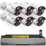 Load image into Gallery viewer, OOSSXX Outdoor Wired Security Camera System, 5MP POE Surveillance Cameras with Audio for Home Security,6pcs 1TB