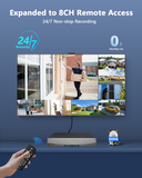 Cargar imagen en el visor de la galería, 4K Wired CCTV Security Camera System, 8CH HD DVR Kit, 8X Dome IP66 Indoor Outdoor Cameras with Waterproof Connectors, 65ft IR Night Vision, Free App, No Subscription Fee, Remote Access