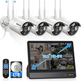 Load image into Gallery viewer, HD IPS Monitor Dual Antennas for Wi-Fi Enhanced AI Human Detected 2K 3.0MP Wireless Outdoor Security Camera System, Video Surveillance DVR Kits (Enjoy $10 Off Instantly)