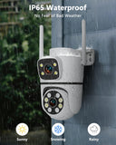 Cargar imagen en el visor de la galería, OOSSXX 5MP Outdoor Wireless Security Camera, PTZ WiFi Video Surveillance Cameras for Home Security