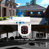 Load image into Gallery viewer, OOSSXX (2-Way Audio &amp; PTZ Camera) 5MP Extend Wireless PTZ Camera WiFi Security System Pan, 24/7 Auto Tracking PTZ Camera Outdoor Indoor,Night Vision,2-Way Audio Surveillance DVR Set
