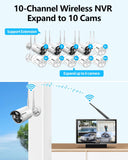 Load image into Gallery viewer, All-in-One Monitor &amp; 2-Antennas Enchance Outdoor Security Camera System Wireless with Monitor WiFi Home Surveillance System 3.0MP Video Surveillance DVR Kit (Enjoy $10 Off Instantly)