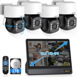 Load image into Gallery viewer, PTZ Full HD Wired Outdoor Security Camera System Indoor Dome Home Video Surveillance CCTV Cameras (Enjoy $10 Off Instantly)