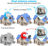 Load image into Gallery viewer, (10’’ UHD Monitor) 2-Way Audio 2-Antennas Enchance WiFi Wireless 5MP PIR Outdoor Camera Wireless Home Security Cameras System with Monitor Indoor Video Surveillance
