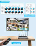 Laden Sie das Bild in den Galerie-Viewer, (2-Wege-Audio und PIR-Erkennung) Kabelloses Sicherheitskamerasystem für den Außenbereich mit zwei Antennen, 5,5 MP, Wi-Fi-Videoüberwachung
