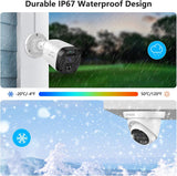 Load image into Gallery viewer, OOSSXX (2026 New) 5MP Wired Security Camera System, 8CH DVR with 3TB HDD, 8 CCTV Cameras (4 Bullet + 4 Dome), 122° Wide Angle, Free App No Monthly Fee, IP67 Outdoor Home Surveillance Kit