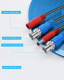 Load image into Gallery viewer, OOSSXX (4×100 Feet Video Power Cable BNC Extension Outdoor Wired Surveillance Camera All-in-One Cables for CCTV Security Cameras DVR System with 4xBNC Connectors and 4xRCA Adapters Black,4pcs