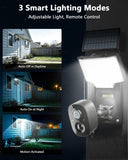 Load image into Gallery viewer, 4MP Solar Powered Camera with Spotlight Outdoor Wireless Security Lighting | 2.5K Color Night Vision, 2-Way Audio,2.4/5GHz WiFi,Battery Powered,PIR+AI Detection,Light &amp; Bracket,Free App Remote Control