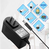 Load image into Gallery viewer, 12V 1A Power Supply Adapter for IP/CCTV Security Camera, Output DC 12V 1000mA, Input AC 100V-240V, 50/60Hz, US Plug,10ft AC to DC Power Cord (Black)