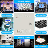Load image into Gallery viewer, 9 Channel 12 Volt DC Output 5A CCTV Distributed Power Supply Box for Security Camera with AC Plug and Lock for Security Cameras, DVRs, CCTV Power Supply (5A 9-Channel)