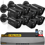 Cargar imagen en el visor de la galería, 4K 8MP PoE Security Camera System-8Cams with 8CH NVR &amp; 4TB HDD (Metal accessories)
