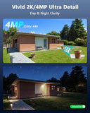 Load image into Gallery viewer, OOSSXX 2K Wireless Solar Security Camera Outdoor, 4MP WiFi Cameras with PIR Human Detection, Color Night Vision, 2.4G/5G Dual-Band, Two-Way Audio, IP65 Waterproof, SD/Cloud Storage
