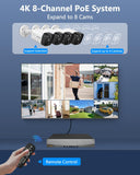 Load image into Gallery viewer, (4K/8.0 Megapixel &amp; 130° Ultra Wide-Angle) 2-Way Audio PoE Outdoor Home Security Camera System Wired Outdoor Video Surveillance IP Cameras System(Enjoy $10 Off Instantly)