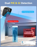 Cargar imagen en el visor de la galería, Sistema de cámaras de seguridad PoE 4K 8MP de 2 cámaras: gran angular de 130°, audio bidireccional, kit NVR con cable para exteriores (disfruta de $10 de descuento al instante)