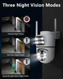 Cargar imagen en el visor de la galería, OOSSXX 5MP Outdoor Wireless Security Camera, PTZ WiFi Video Surveillance Cameras for Home Security