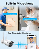 Load image into Gallery viewer, OOSSXX (3.0MP Wireless Extend Camera with Audio) Just Wireless Extend Camera Wireless Security System(3.0MP/5.0MP System) IP67 Waterproof WiFi Camera, Wireless Surveillance Camera