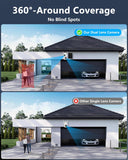 Load image into Gallery viewer, OOSSXX (2-Way Audio &amp; 100% Wire-Free Solar Security Cameras Wireless Outdoor, 2.5K Dual Lens PTZ 2.4G/5G WiFi Camera Solar Battery Powered, Color Night Version, Auto Tracking