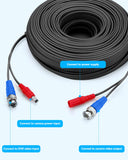 Load image into Gallery viewer, OOSSXX (4×100 Feet Video Power Cable BNC Extension Outdoor Wired Surveillance Camera All-in-One Cables for CCTV Security Cameras DVR System with 4xBNC Connectors and 4xRCA Adapters Black,4pcs