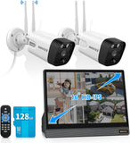Load image into Gallery viewer, OOSSXX (16’’ UHD Monitor) 2-Way Audio 2-Antennas Enchance WiFi Wireless 5MP PIR Outdoor Camera Wireless Home Security Cameras System with Monitor Indoor Video Surveillance DVR Set (Enjoy $10 Off Instantly)