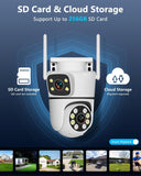 Cargar imagen en el visor de la galería, OOSSXX 5MP Outdoor Wireless Security Camera, PTZ WiFi Video Surveillance Cameras for Home Security