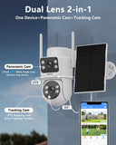 Load image into Gallery viewer, OOSSXX Solar Wireless Outdoor PTZ Security Camera, 2.5K Dual Lens