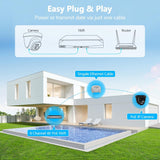 Laden Sie das Bild in den Galerie-Viewer, (4K/8.0 Megapixel &amp; 130° Ultra Wide-Angle) with Audio PoE Dome Outdoor Home Security Camera System, Wired Outdoor Surveillance IP Cameras System