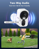 Load image into Gallery viewer, OOSSXX 2K Wireless Solar Security Camera Outdoor, 4MP WiFi Cameras with PIR Human Detection, Color Night Vision, 2.4G/5G Dual-Band, Two-Way Audio, IP65 Waterproof, SD/Cloud Storage