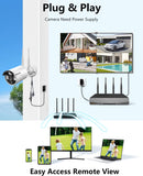 Load image into Gallery viewer, OOSSXX (3.0MP Wireless Extend Camera with Audio) Just Wireless Extend Camera Wireless Security System(3.0MP/5.0MP System) IP67 Waterproof WiFi Camera, Wireless Surveillance Camera