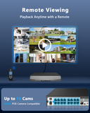 Load image into Gallery viewer, 8.0/4K Megapixel 16-Channel POE NVR Network Video Recorder, Supports up to 16 x 8MP/4K IP Cameras, Max to 8TB Hard Drive