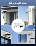Load image into Gallery viewer, Universal Security Camera Sun Rain Cover Shield Cover Shield for Surveillance Camara Protective Roof for Dome/Bullet Outdoor Camera (White)