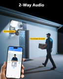 Load image into Gallery viewer, OOSSXX Solar Floodlight Security Camera Outdoor Wireless, 4MP HD 3-in-1 Solar Powered, Wire-Free, 5GHz/2.4GHz WiFi, AI Human Detection, Smart 3-Mode Lighting, Siren Alarm, 2-Way Audio