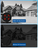 Load image into Gallery viewer, 【4 LED Waterproof 】 IR Illuminator 90 Degree Wide Angle Long Range Infrared Light, 80ft 850nm IR Flood Lights with Power Adapter for Night Vision CCTV &amp; IP Security Camera