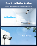 Cargar imagen en el visor de la galería, Nueva caja de conexiones para cámara de seguridad, soporte universal para cámara IP, soporte para cámara de seguridad exterior, soporte de aluminio metálico impermeable para cámara de seguridad, soporte para cámara Blink (nueva actualización)