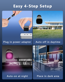 Cargar imagen en el visor de la galería, Iluminador infrarrojo de 4 LED resistente al agua, gran angular de 90 grados, largo alcance, 80 pies, 850 nm, con adaptador de corriente para CCTV de visión nocturna y cámara de seguridad IP.