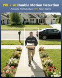 Cargar imagen en el visor de la galería, Sistema de cámara de seguridad inalámbrica para exteriores con energía solar y doble lente sin cables OOSSXX (sistema de cámaras de videovigilancia con batería y WiFi)