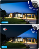 Load image into Gallery viewer, OOSSXX 4K 130° Ultra Wide-Angle 2-Way Audio 8MP Wired Dome PoE IP Cameras for Home Security Outdoor Camera System DVR Kits, Smart PIR Detection,DVR Kits