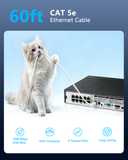 Cargar imagen en el visor de la galería, Cable Ethernet OOSSXX de 4 x 60 pies para sistemas de cámaras POE, cable de red de seguridad para videovigilancia, sistema de cámaras POE