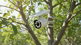 Cargar imagen en el visor de la galería, (Luz solar de movimiento inalámbrica) Sensor de movimiento, energía solar, cámara falsa inalámbrica para exteriores, focos de iluminación, focos LED de seguridad para el hogar, detector activado Defiant (1 paquete)