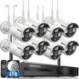 Load image into Gallery viewer, Dual Antennas 2K 3.0MP Wireless Security Camera System,OOSSXX 10 Channel NVR HD Outdoor Home Surveillance WiFi Cameras Systems,AI Detection