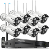 Load image into Gallery viewer, Dual Antennas 2K 3.0MP Wireless Security Camera System,OOSSXX 10 Channel NVR HD Outdoor Home Surveillance WiFi Cameras Systems,AI Detection