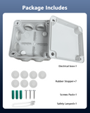Load image into Gallery viewer, Universal Electrical Junction Box, IP65 Waterproof Dust Proof Project Boxes, ABS Plastic Electric Enclosure, Hide Cable for Outdoor Wall Mount
