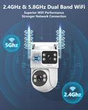 Cargar imagen en el visor de la galería, Cámara de seguridad para interiores OOSSXX 1080P con audio bidireccional y video, aplicación gratuita, cámara PTZ para niñera, cámaras inalámbricas inteligentes con comunicación bidireccional para videovigilancia doméstica.